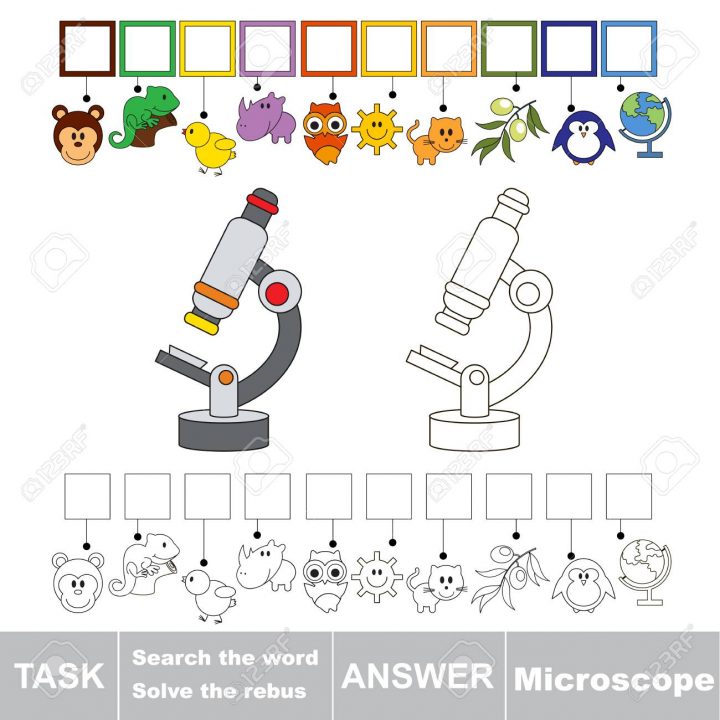 Vecteur Rebus Jeu Pour Les Enfants D'âge Préscolaire Avec Niveau De Jeu  Éducatif Facile Pour L'éducation Des Enfants Pendant Les Jeux, Trouver Une tout Jeux De Rebus