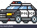 Vector Illustration Of Cartoon Police Car - Pixel Design dedans Voiture Pixel Art