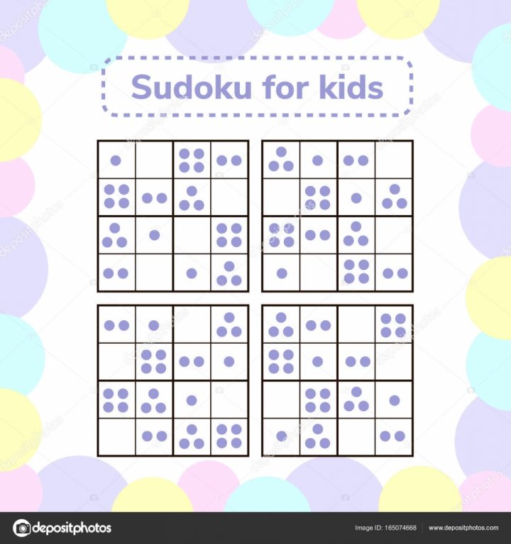 Vector Illustration. Sudoku Game For Children With Pictures concernant Sudoku Pour Enfant