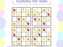 Vector Illustration. Sudoku Game For Children With Pictures dedans Jeu Le Sudoku