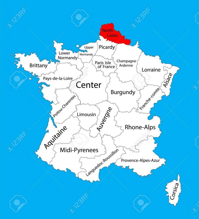 Vector Map Of Nord-Pas-De-Calais, France Region. France Vector.. tout Liste Region De France