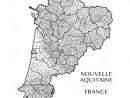 Vector Map Of The Region Nouvelle-Aquitaine, France Stock concernant Nouvelle Carte Region