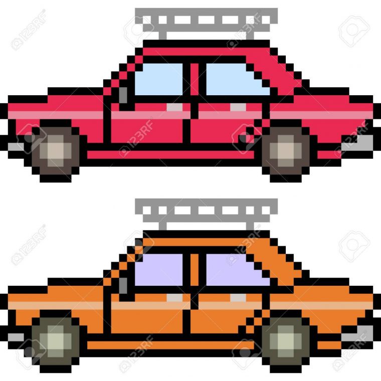 Vector Pixel Art Car Isolated tout Voiture Pixel Art