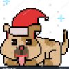 Vector Pixel Art Christmas Dog Isolated Stok Vektör destiné Pixel Art De Noël