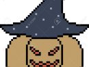 Vector Pixel Art Pumpkin Halloween Isolated concernant Modele Dessin Pixel
