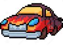 Vector Pixel Art Race Car Stock Vector. Illustration Of encequiconcerne Voiture Pixel Art