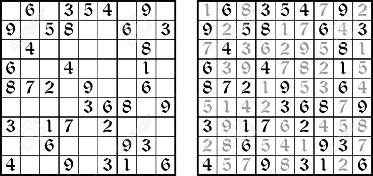 Vector Sudoku Jeu. Tâche Pour La Logique. Puzzle Mathématique Avec La  Réponse. serapportantà Jeu Le Sudoku