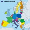 Vector Très Détaillée Carte Politique De L'union Européenne Avec Des  Drapeaux Et Capitales. Tous Les Éléments Sont Séparés Dans Des Couches destiné Les Capitales De L Union Européenne