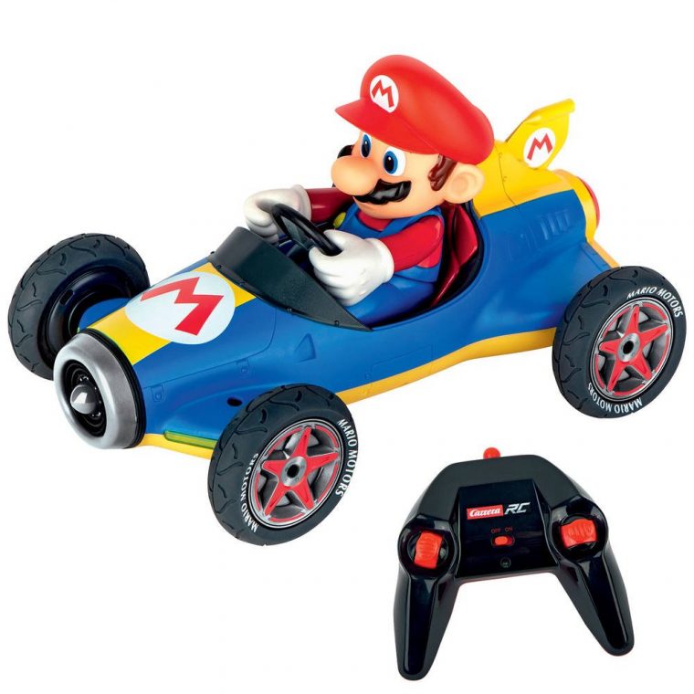 Vehicule Mario Kart Mach 8 Radio Commande 1:18 – Mario avec Voiture Requin Jouet