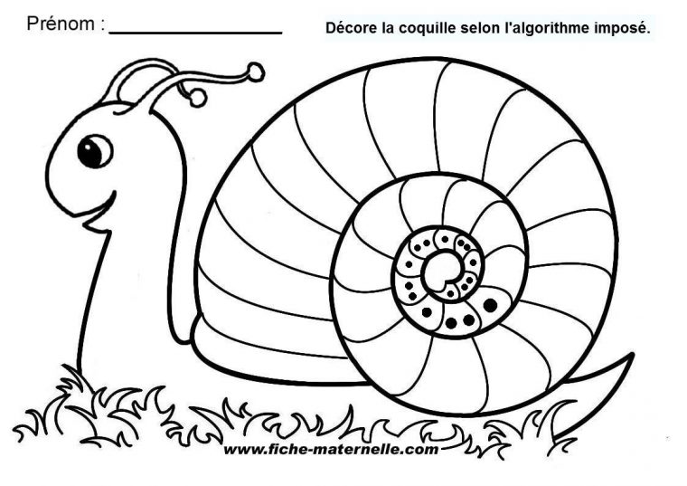 Vers Les Maths Période 4 | Coloriage Escargot, Coloriages avec Coloriage Codé Moyenne Section