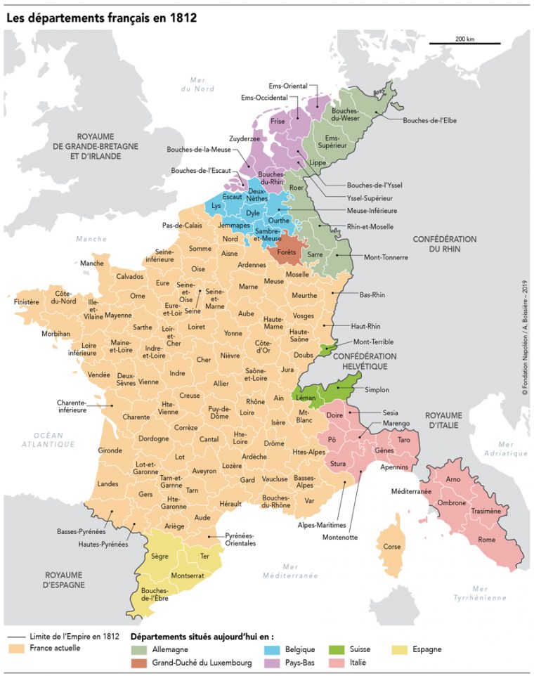 Vidéo Et Carte Des Départements > Napoléon Bonaparte Et L à Tableau Des Départements Français