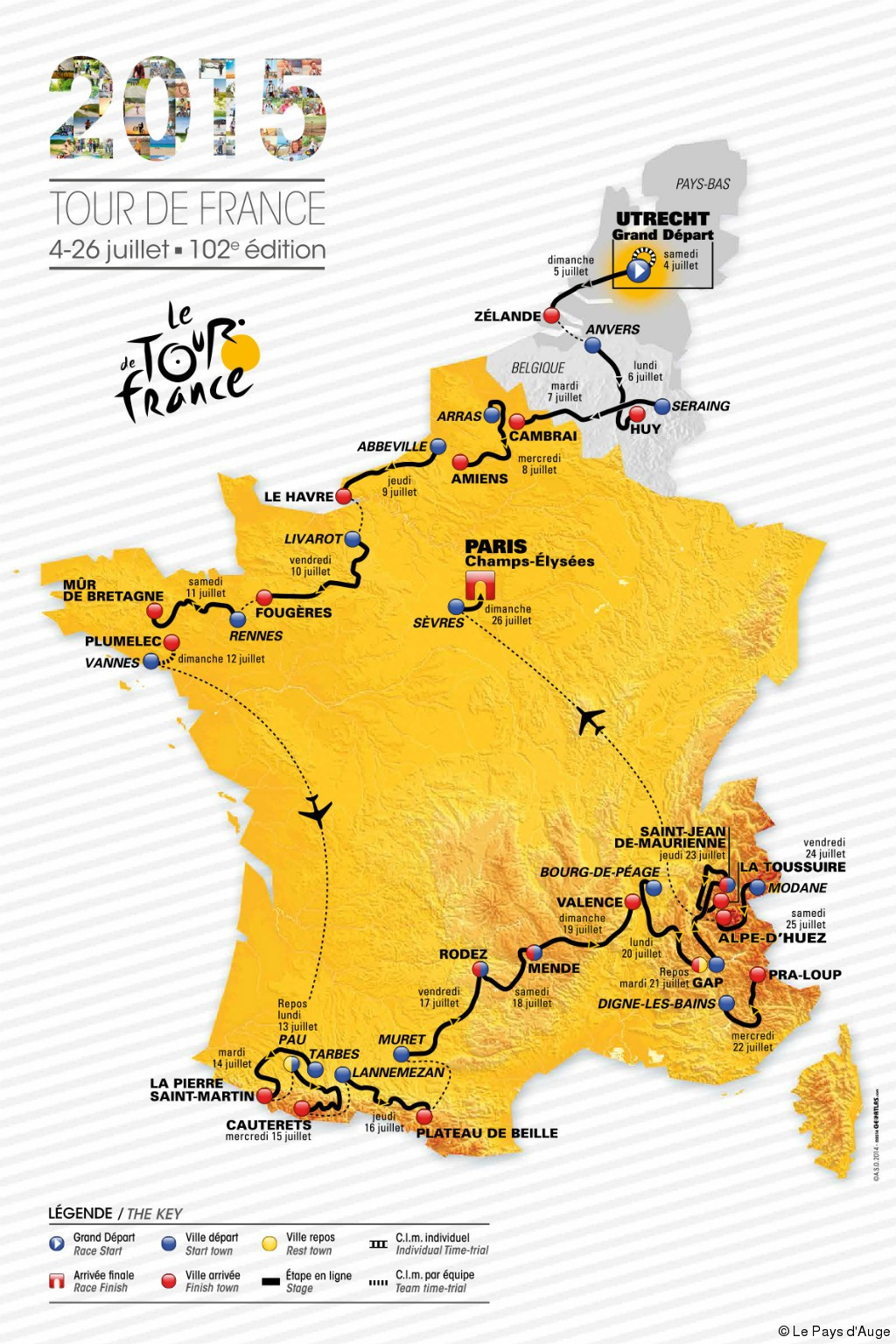 Video - Tour De France : Le Grand Départ D&amp;#039;utrecht En Dessin tout Dessin Carte De France 