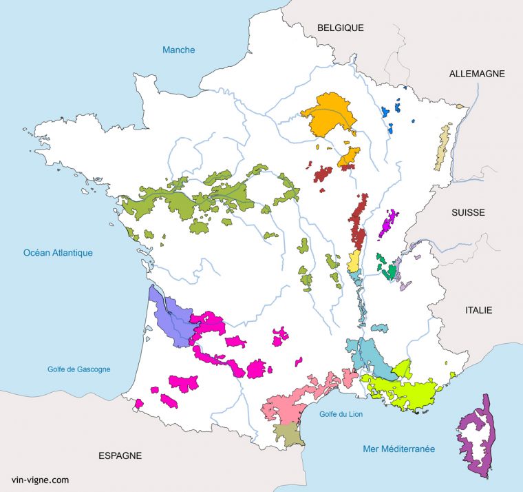 Vignoble De France – Liste Des Vignobles Français – Vin à Liste Des Régions De France