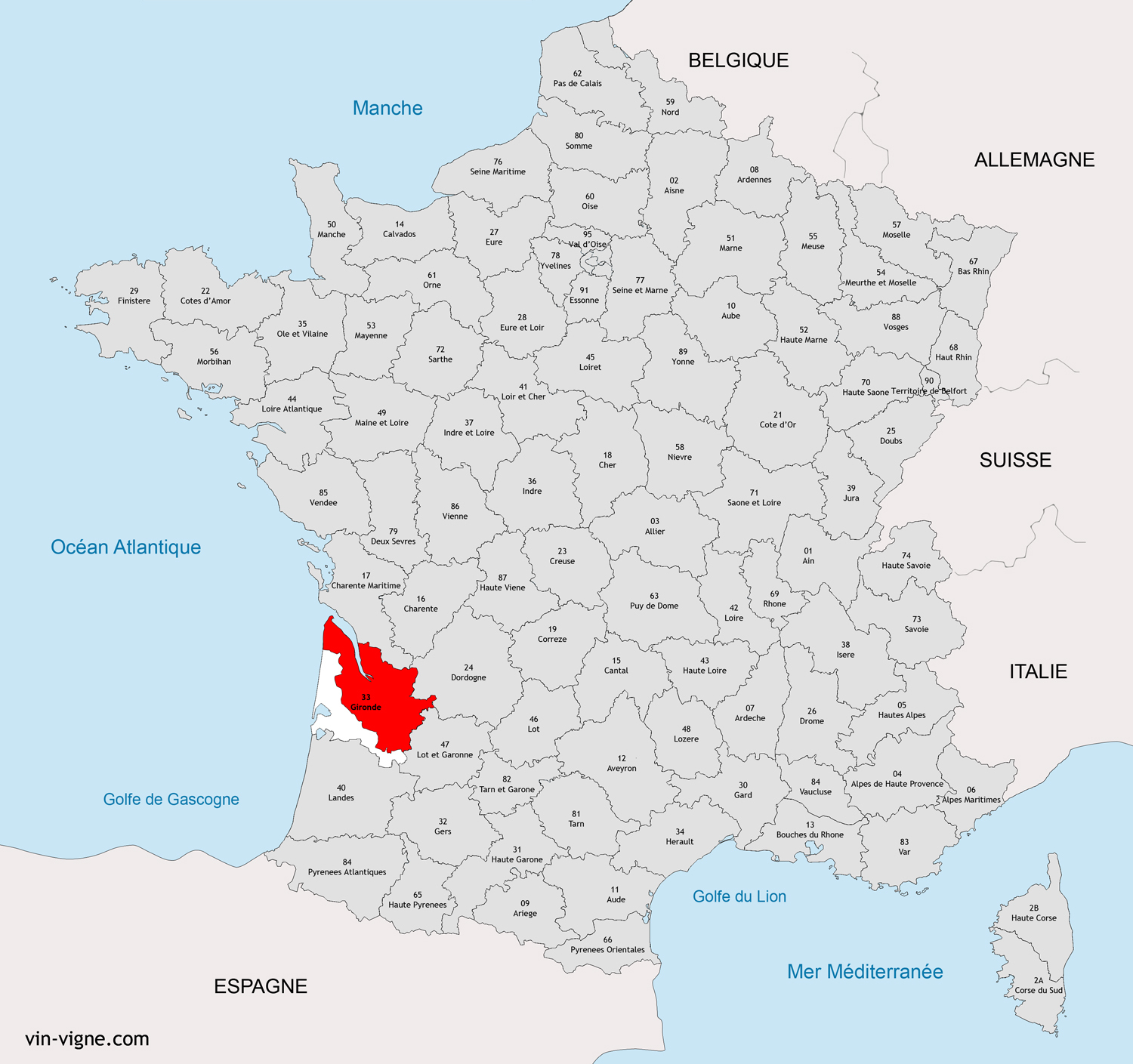 Vignoble De France - Liste Des Vignobles Français - Vin encequiconcerne Carte De France Et Ses Régions