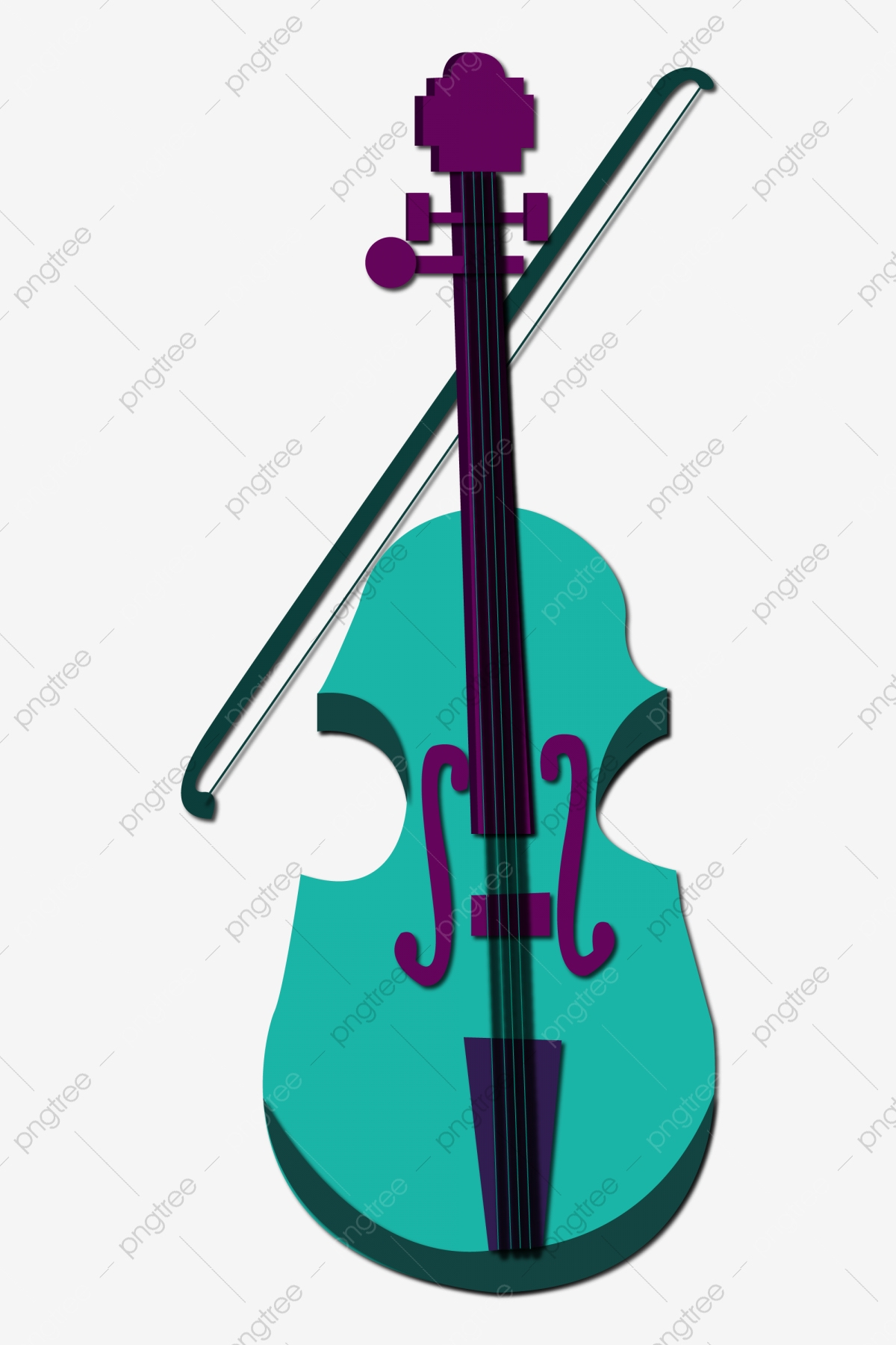 Violon Illustration D&amp;#039;instrument Vert Instrument De Jeu Bel tout Jeu D Instruments 