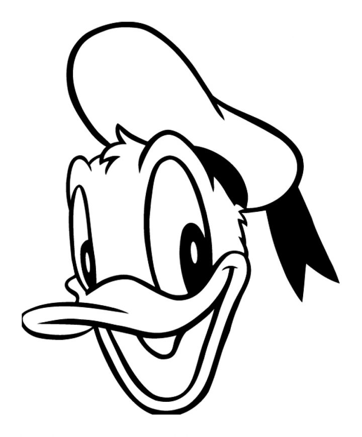 Visage De Donald À Colorier – Coloriage Donald – Coloriages intérieur Visage À Colorier