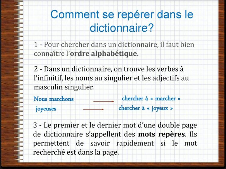 Vocabulaire Cm Le Dictionnaire. – Ppt Télécharger serapportantà Chercher Les Mots