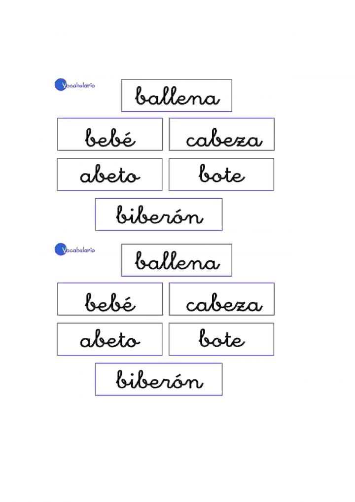 Vocabulaire Pour Apprendre L'espagnol Pour Enfants De à Exercices Maternelle À Imprimer