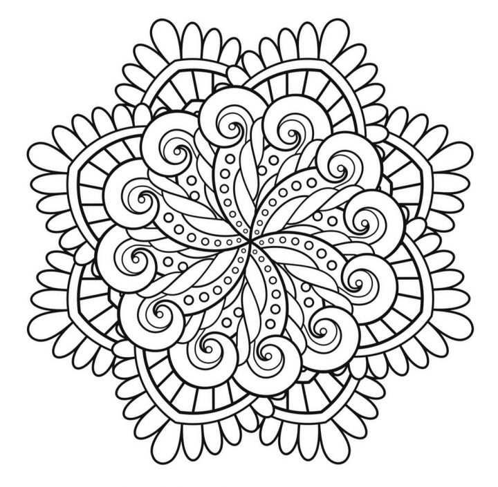 Voici Des Mandalas Difficiles Pour Adultes À Imprimer serapportantà Mandala À Colorier Adulte