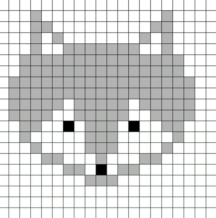 Voici Le Pixel Art Du Renard Illustré En Vidéo Sur Ma Chaîne à Pixel A Colorier