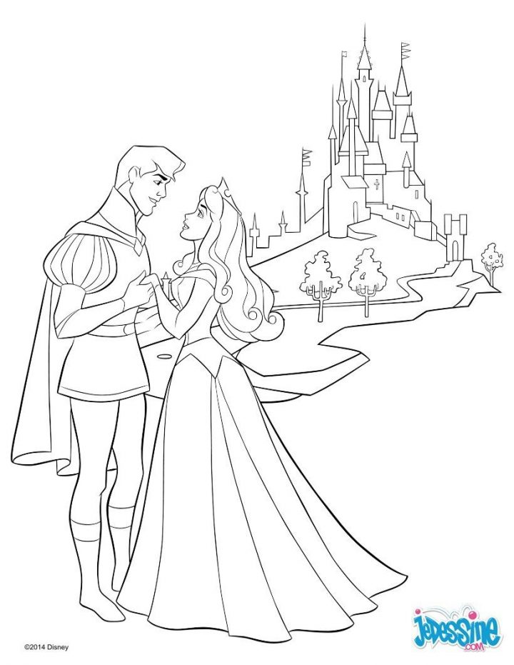 Voici Un Beau Coloriage De Aurore, La Princesse Disney De La concernant Chateau Princesse Dessin