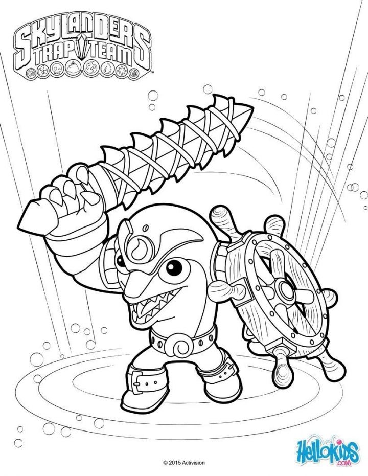 Voici Un Joli Coloriage De Skylanders Trap Team Inedit destiné Dessin De Skylanders