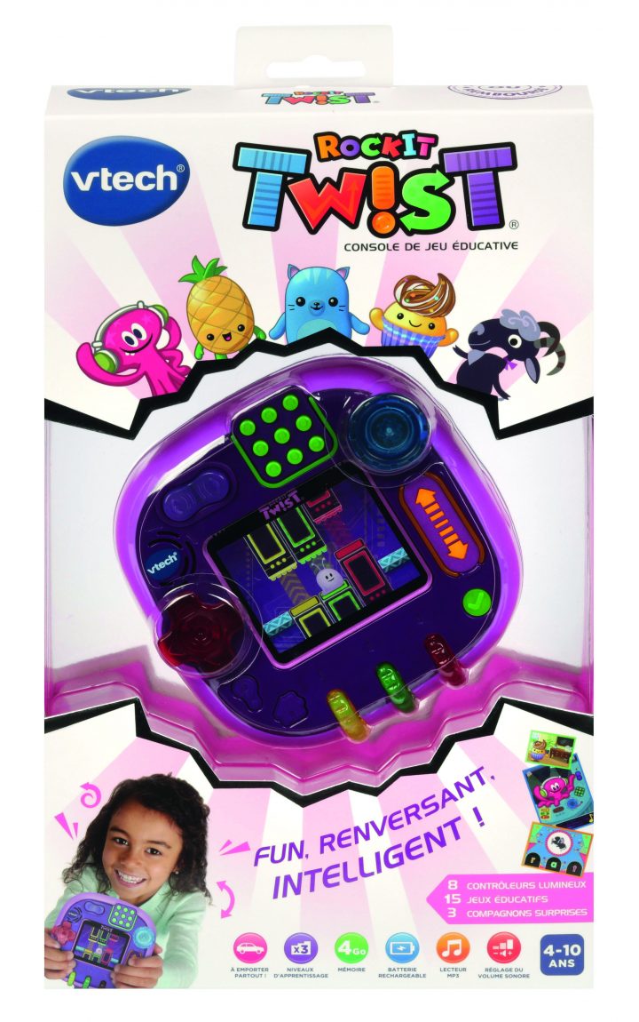 Vtech – Console Rockit Twist – Rose Translucide pour Jeux Educatif 10 Ans