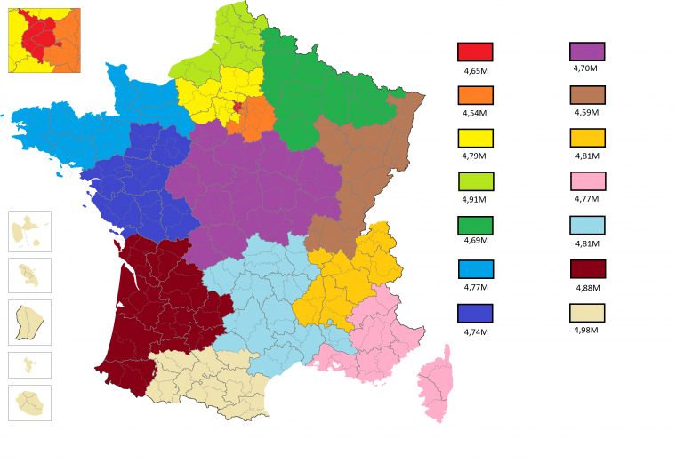 Week 14: France If Its 14 Regions (13+Overseas) Had About à Les 13 Régions