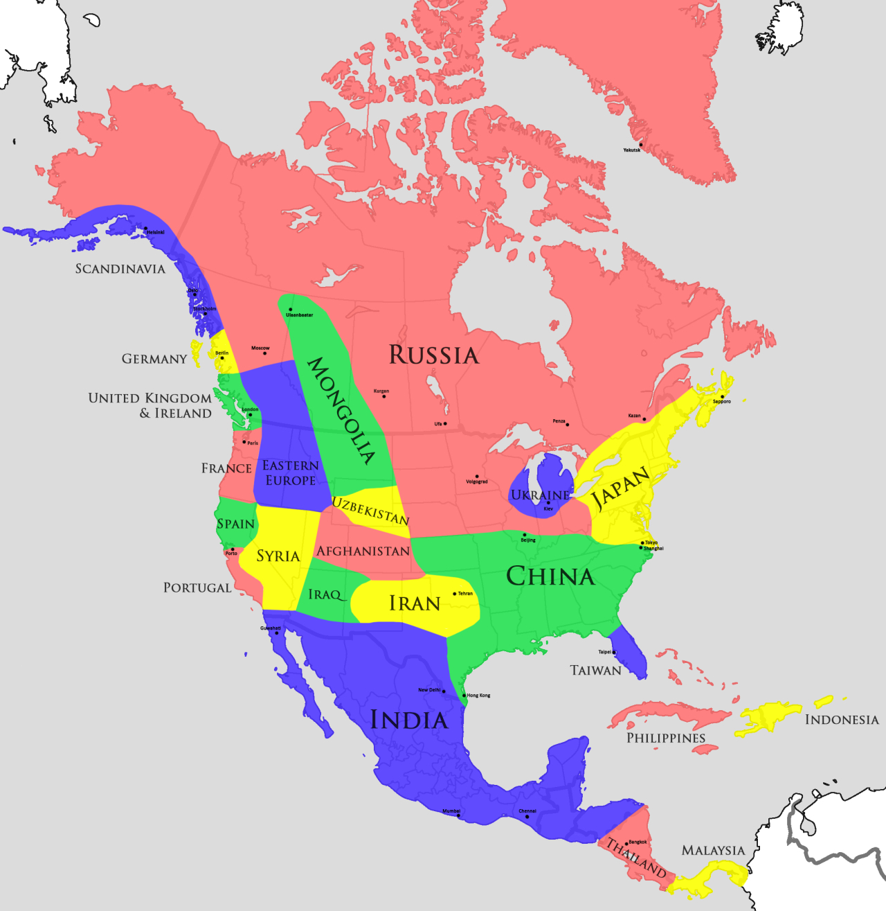Where Europe And Asia Would Fit In North America, Climate dedans Carte Des Pays D Europe
