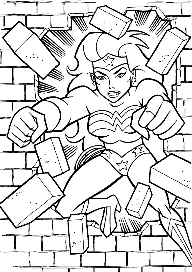 Wonder Woman Casse Des Briques – Coloriage Wonder Woman concernant Casse Brique Enfant