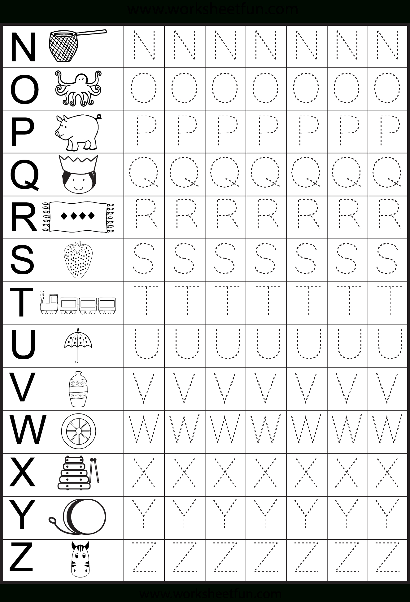 Worksheets For Kindergarten – Alphabet Tracing | Tracer Des à Point À Relier Alphabet