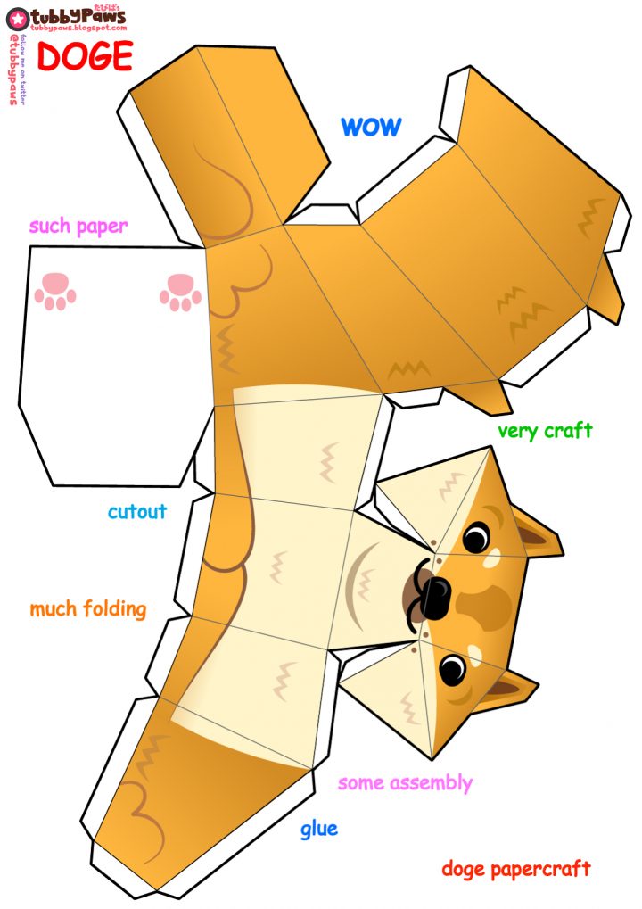 Wow, Such Paper, Very Craft. Tubbypaws Presents A Happy à Paper Toy A Imprimer