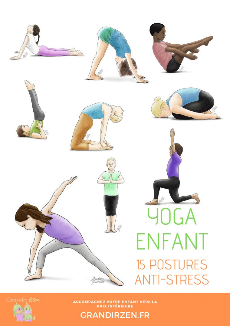 Yoga Pour Enfant : 15 Postures Anti-Stress – Grandirzen encequiconcerne Exercice Pour Enfant De 4 Ans