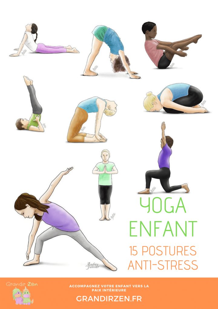 Yoga Pour Enfant : 15 Postures Anti-Stress – Grandirzen pour Exercice Enfant 4 Ans