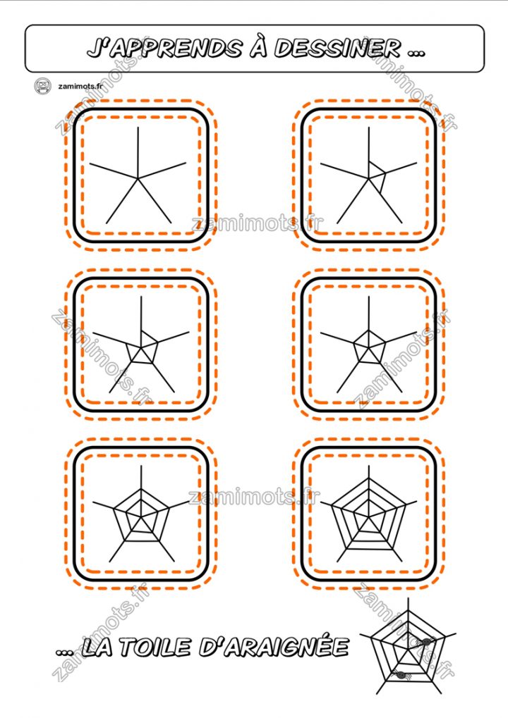 Zamimots – Tout Pour Apprendre Et S'amuser. pour Dessin Toile Araignée