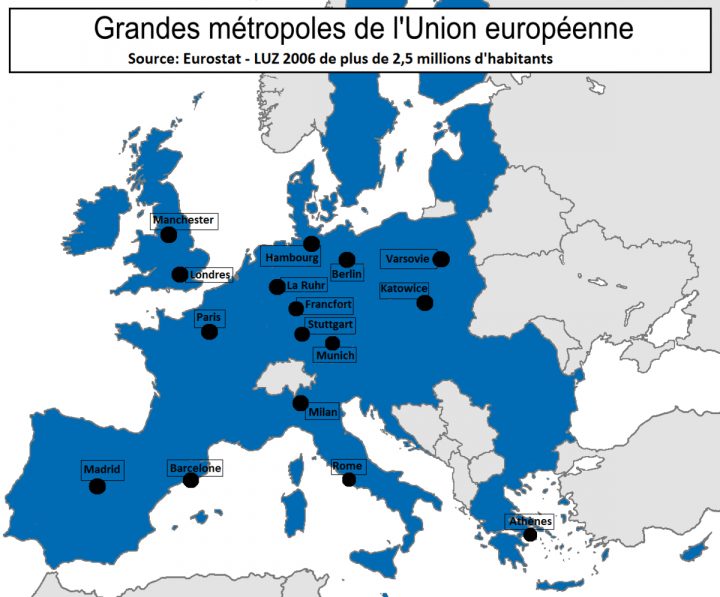 Zone Urbaine Élargie — Wikipédia dedans Les Capitales De L Union Européenne