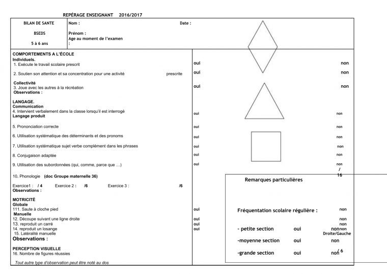 1. Fiche Repérage Enseignant Version Corrigée Bseds concernant Activité Moyenne Section