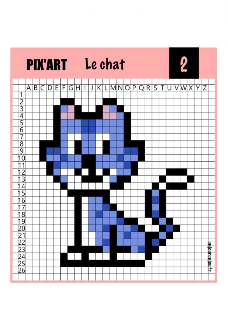 12 Modèles De Pixel Art Animaux À Télécharger Gratuitement destiné Jeux Facile A Telecharger