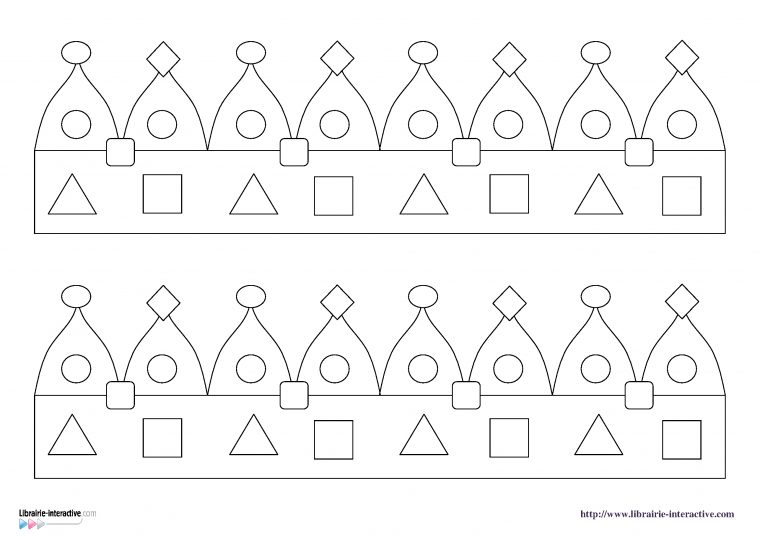 17 Modèles De Couronnes De Rois À Colorier Et À Fabriquer destiné Formes À Découper Maternelle