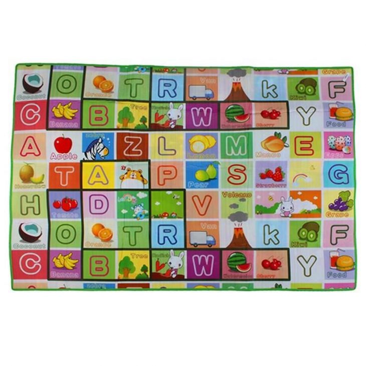 180X120Cm Jeu Tapis Eveil Carte Sol Bébé Chambre Alphabet concernant Jeu Eveil Bebe