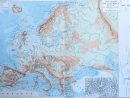 1887 Europe Relief Map, Physical Geography, &quot;carte Physique De L'europe,  Relief Du Sol&quot;. Original Antique Engraved Map. avec Carte De L Europe En Relief