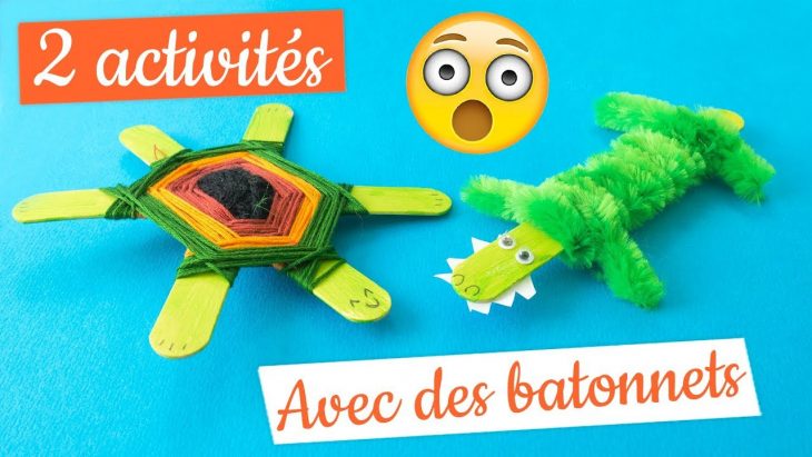 2 Activités Manuelles Animaux Bâtonnets En Bois tout Activités Manuelles Sur Les Animaux