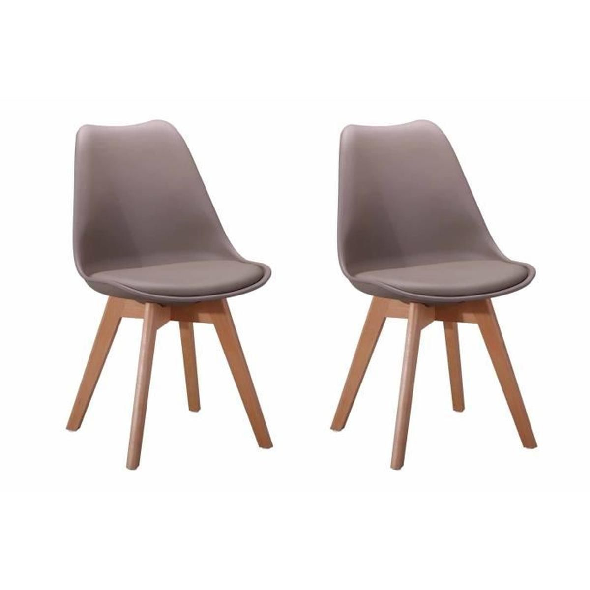 2 Chaises Andromeda, Couleur: Taupe - Achat / Vente Chaise encequiconcerne Code Couleur Taupe 