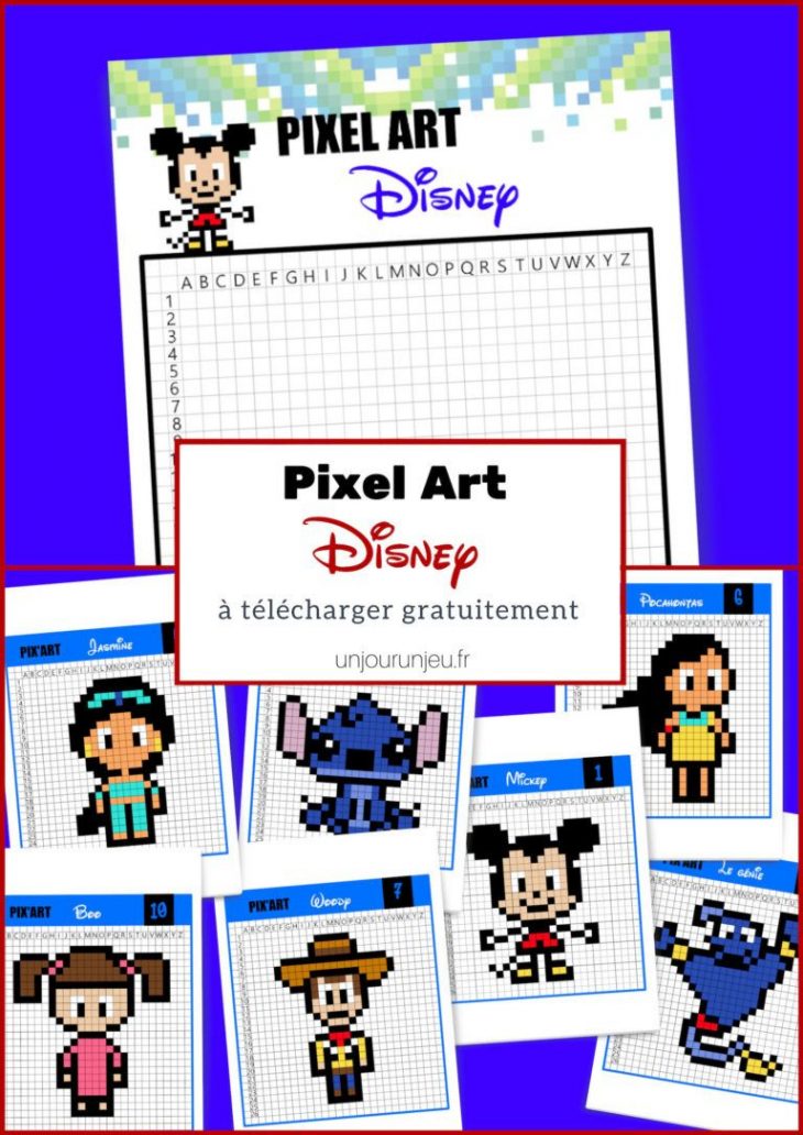 20 Modèles De Pixel Art Disney À Télécharger Gratuitement encequiconcerne Jeux Facile A Telecharger