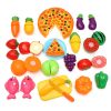 24Pcs Coupe Jouet Cuisine Dinette Fruit Plastique Enfant destiné Jeux De Fruit Et Legume Coupé