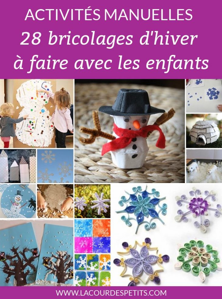 28 Bricolages D'hiver Pour Les Vacances |La Cour Des Petits pour Activité Maternelle Hiver