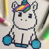 30 Drawn Pixel Art Unicorn Free Clip Art Stock Illustrations serapportantà Pixel Art Facile Fille