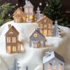 3D Paper Christmas Village | Maison De Noel, Deco Noel Et pour Papier Creche Noel