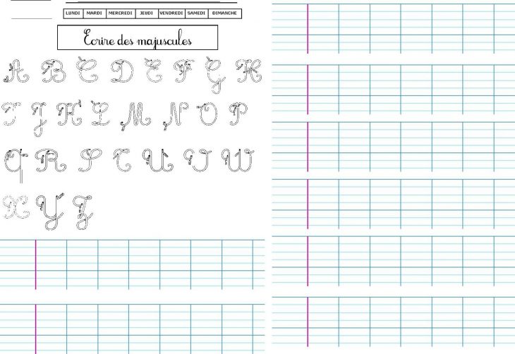 47 Fiches D'écriture, Dictées Muettes, Légendes À Écrire intérieur Feuille Écriture Cp À Imprimer