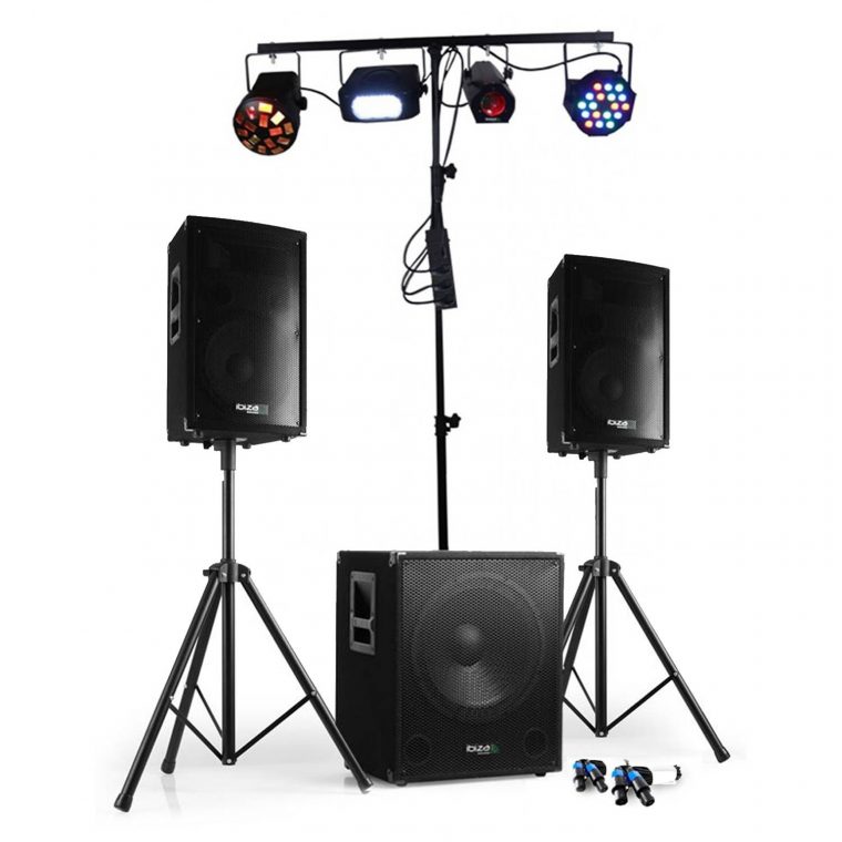 800W Subwoofer + 2 Satellites + Feet + 4 Sets Of Light With Swing pour Jeux Flash A 2